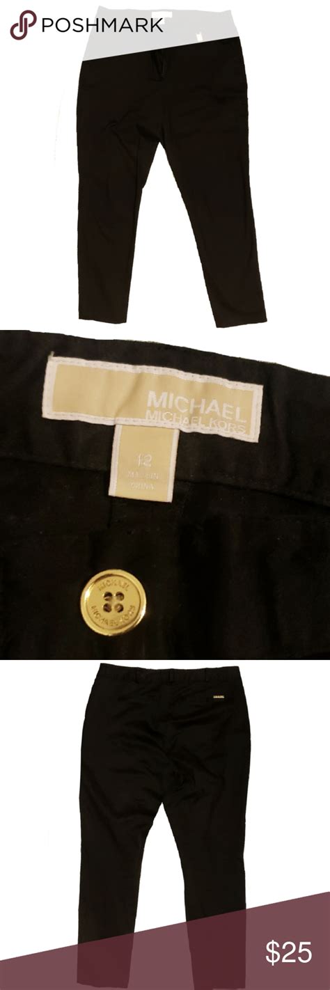 michael kors black pants gold zipper men|Pleated Wide.